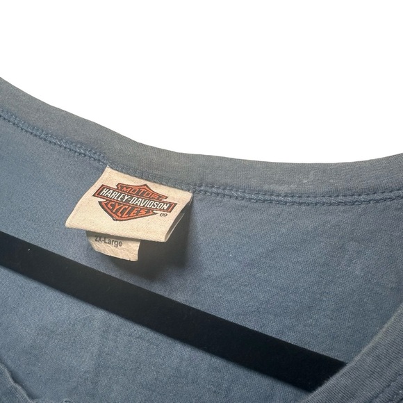 Harley-Davidson Motorcycle Sleeveless Blue Women's 2XL Sleeveless Tee Tank Top - Picture 5 of 5